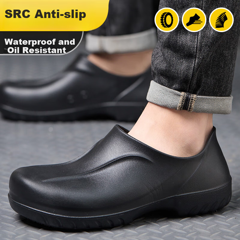 LAOGUANJIA Chef Shoes, Non-Slip, Waterproof, Oil-Resistant, Kitchen Work Shoes, Lightweight, Highly Elastic, Canteen And Restaurant Work Shoes, SRC 39