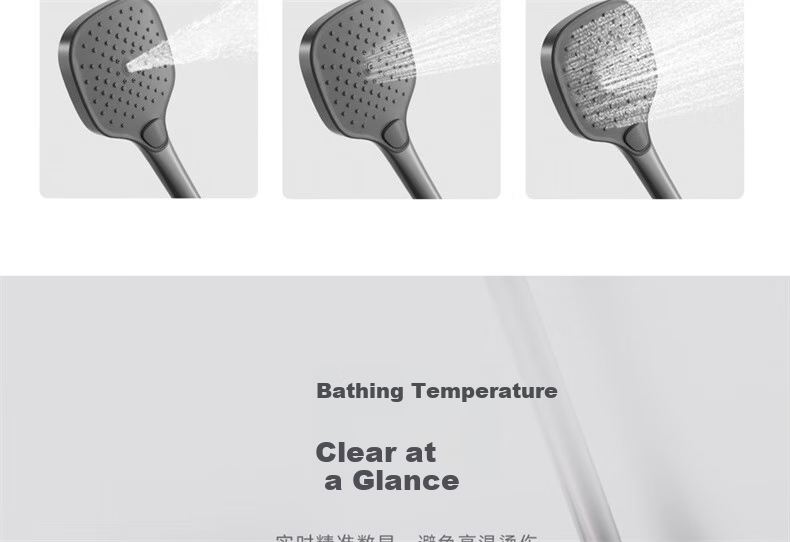ARROW Shower Head with Large Storage Square Tube, White Bathroom Full Copper Piano Key Shower Head AE34191MZMKW2 21