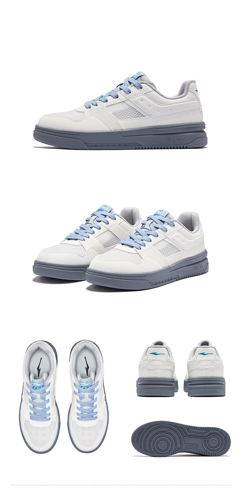 ERKE Men's Sneakers, Summer New Breathable Versatile Casual Shoes, Thick-Soled Comfortable Sports Shoes | Wanku 3 15