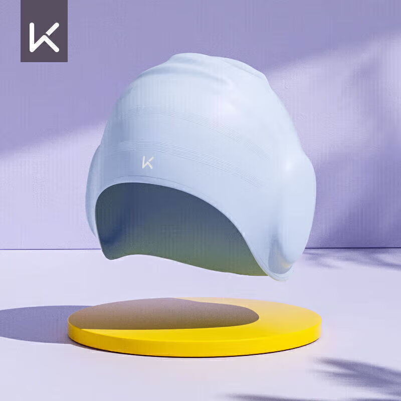 Keep Ear-Protecting Swim Cap for Women with Long Hair, Waterproof Non-Binding for Men, Solid Color Fashionable Comfortable Professional Enlarged Silicone Swimming Cap