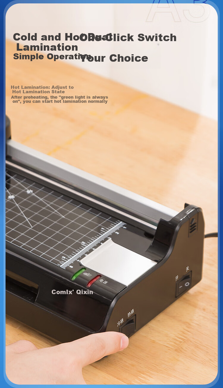 COMIX Home Office A3/A4 Photo Laminator, Commercial Photo Lamination Machine, Black F9093E 4