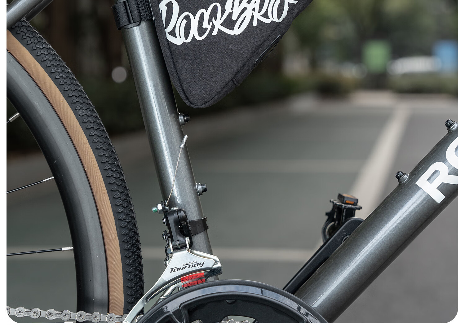 ROCKBROS Bicycle Triangle Frame Bag Top Tube Bag Front Beam Bag Mountain Road Bike Tool Bag Cycling Gear Black Small Size 22