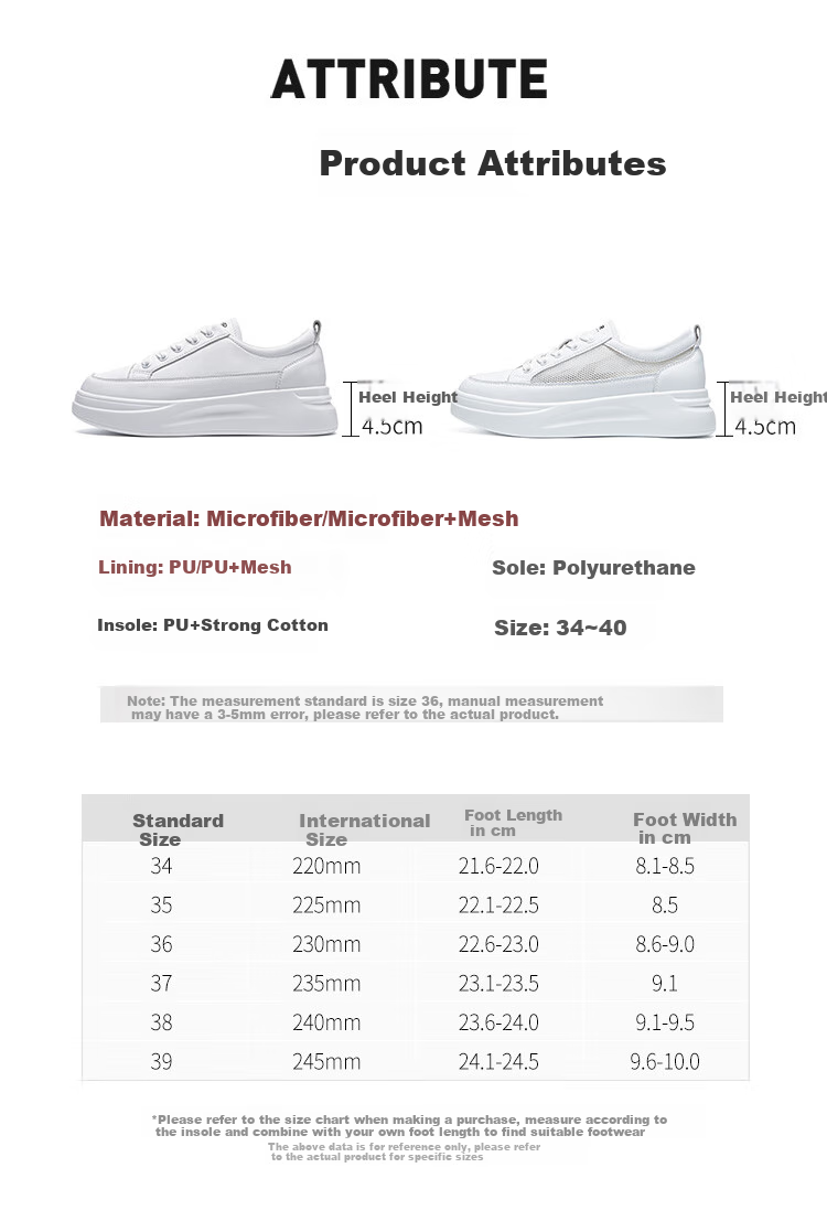 ZHR Women's Casual White Sneakers Soft Sole Breathable Low-top Comfortable Shoes AH105F White Size 34 7