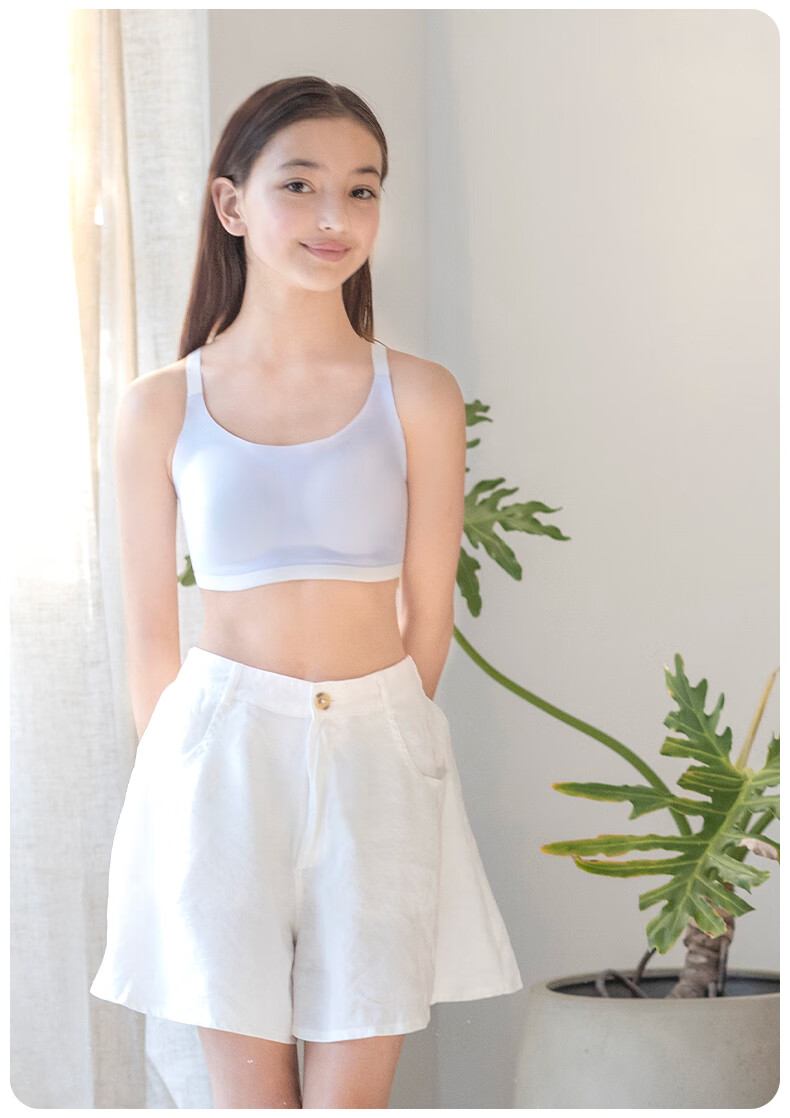 Like UU, Teenage Girls' Underwear for Middle And High School Students, One-Size Three-Stage Bra for Pubescent Girls, Children's Underwear 16