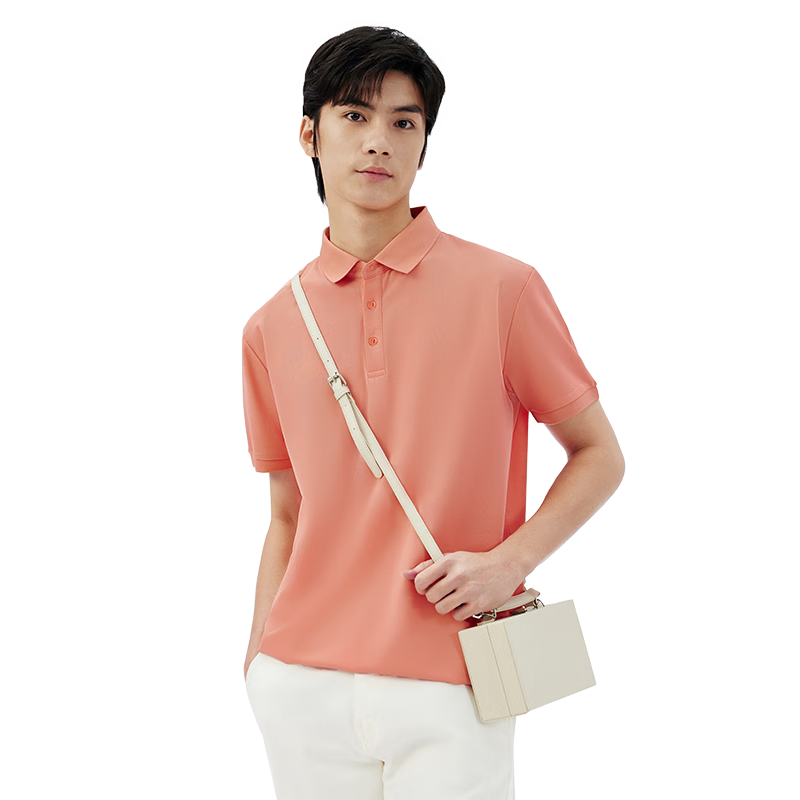 Hodo Modal Silk Short Sleeve Ice Silk Antibacterial Cooling Polo Shirt Men's Comfortable Stretch Collar T-Shirt