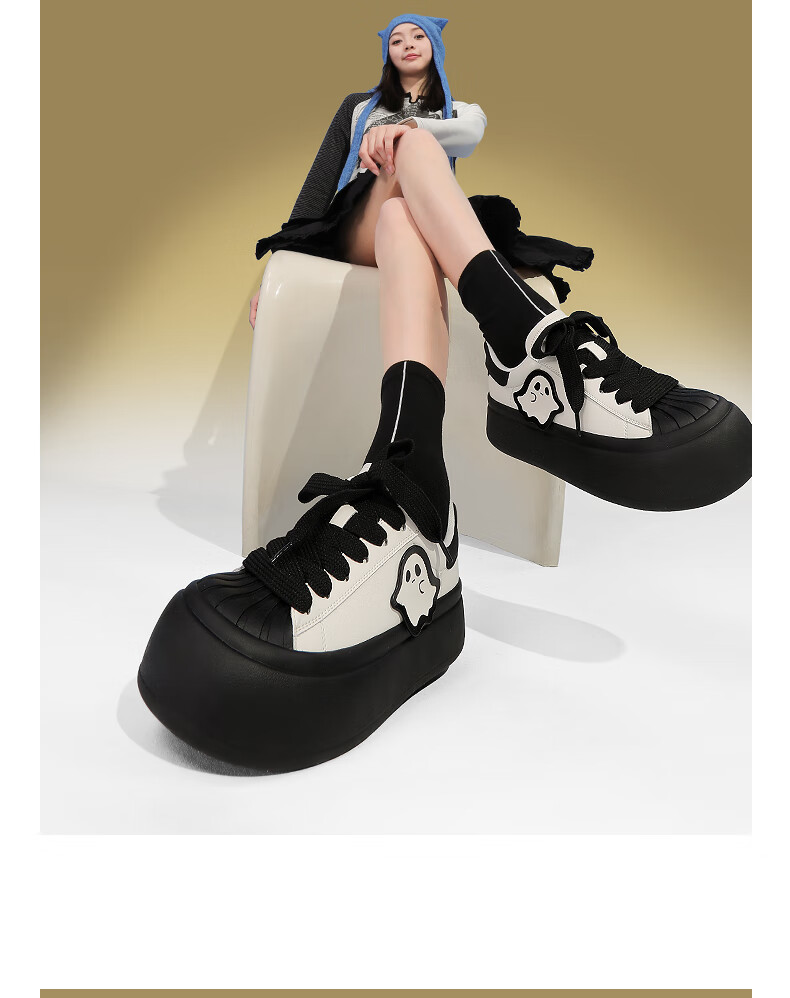 TTKJ Shell Toe Casual Women's Shoes, 2026 Summer New Style Xiaoyouling Thick-Soled Heightening Shoes, Comfortable for Long-Standing, Breathable Chunky Sneakers 16