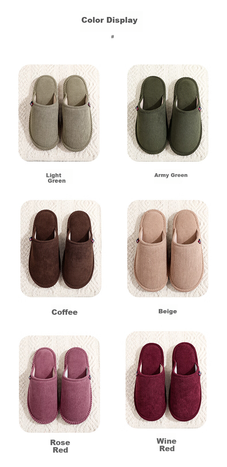 GUOLUOFEI Couple's Slippers, Men's All-Season Spring And Autumn Soft-Soled Wooden Floor Bedroom Slippers for Women, Beige, Size 36-37 6