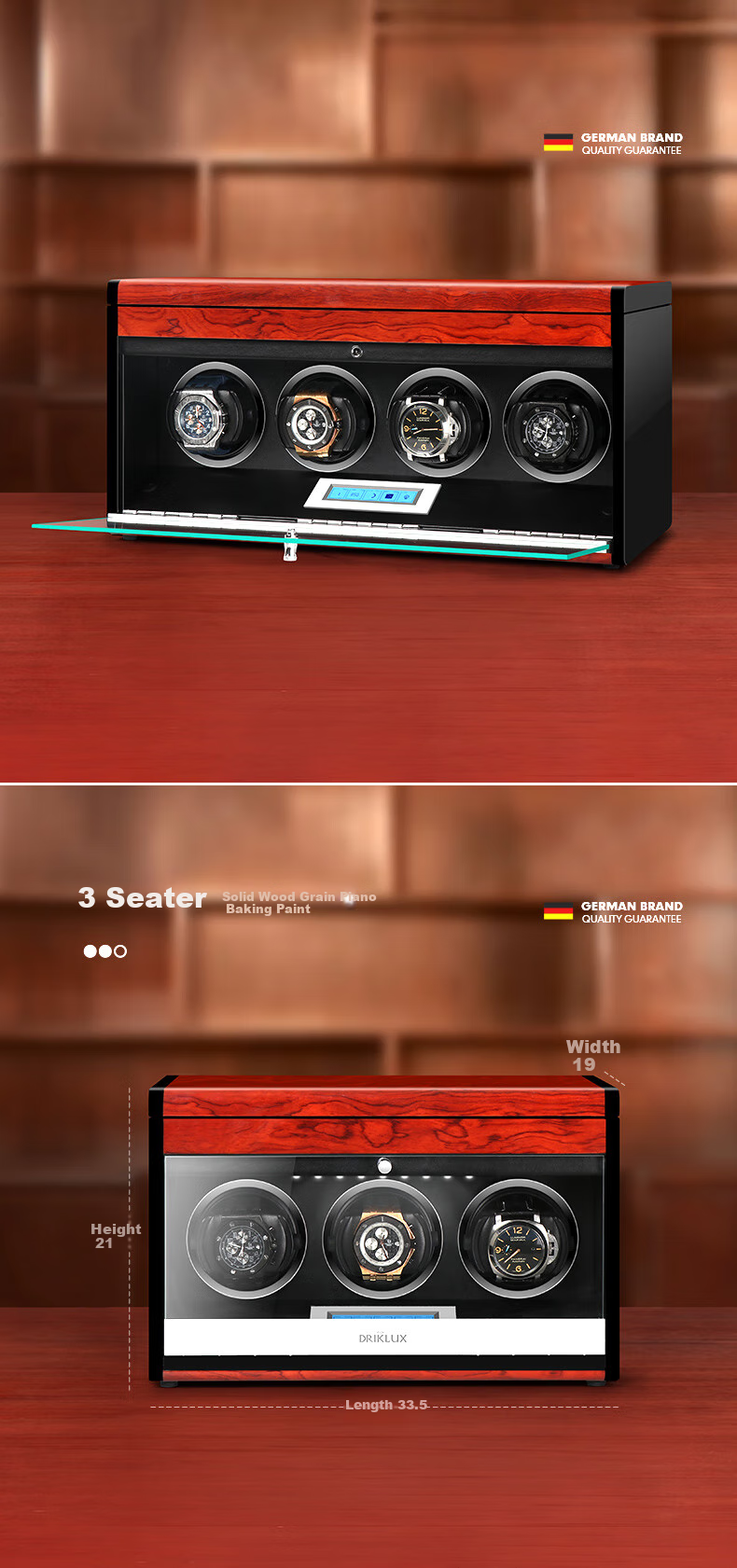 DrikLux Automatic Mechanical Watch Winder, Anti-Magnetic Silent Watch Storage Box for Home Use, Gift for Elders on New Year's Day 12