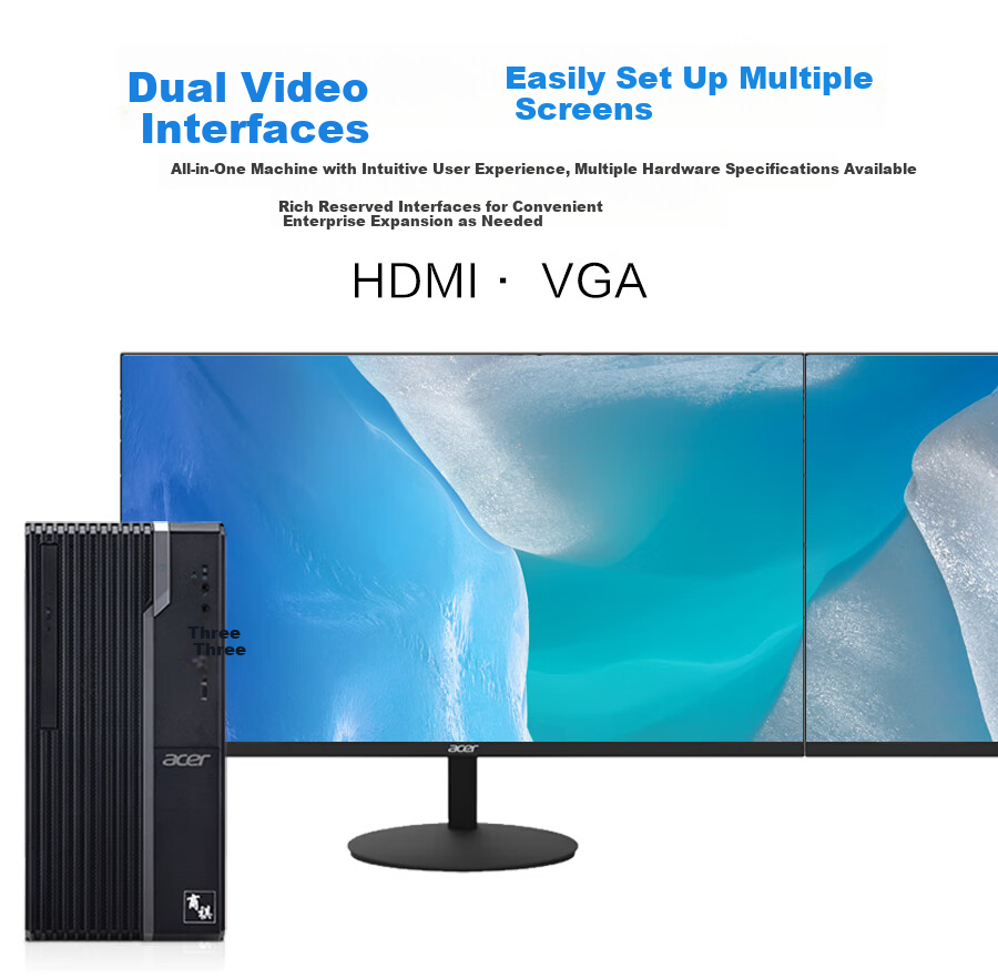 Acer Shangqi Desktop Computer Host (Core Ultra U5_225, 16GB RAM, 1TB SSD) Office Business Home Use 9