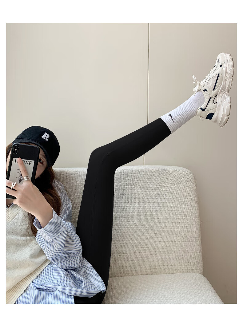 LangSha Women's Shark Pants Spring 9/10 Length Slim Fit Fitness Yoga Sports Leggings 2025 New Tight Bottoms 19