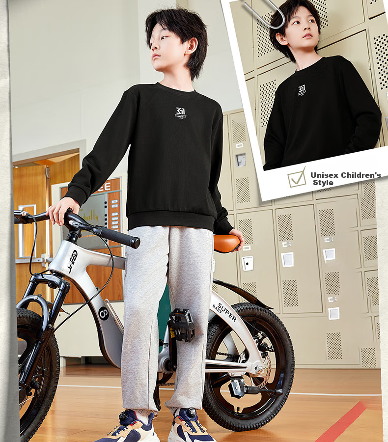 361° Children's Sweatshirt, Spring And Autumn, Boys And Girls 3-14 Years Old, Versatile School Sports Pullover Hoodie, Pink 160 9