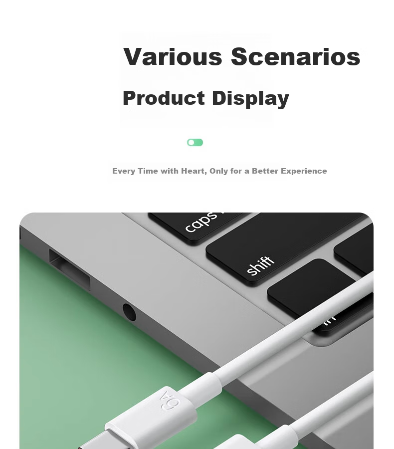 Nengshi Type-C Data Cable, 6A Charging Cable, 100W Super Fast Charging, Suitable for Huawei, Honor, OPPO, Xiaomi, 66W Android Phones, USB-C Fast Charging Cable, 2 Meters, White 25