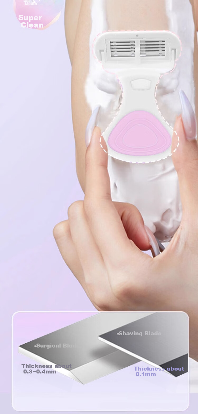 Guangduola Hair Removal Razor for Women, Leg And Underarm Hair Removal Tool, Intimate Area Trimmer for Women's Private Parts 3