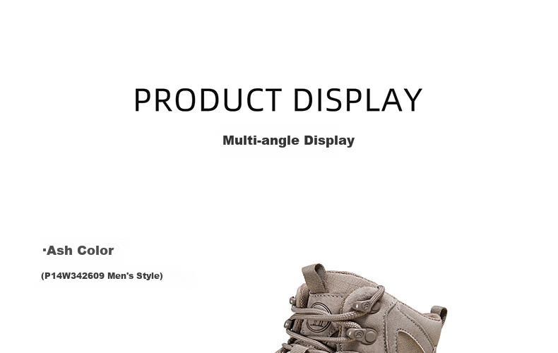 CAMEL Brand Outdoor Casual Hiking Shoes, Work Boots, Thick-Soled Martin Boots for Men And Women, P14W342609, Aiersha, Size 42 13
