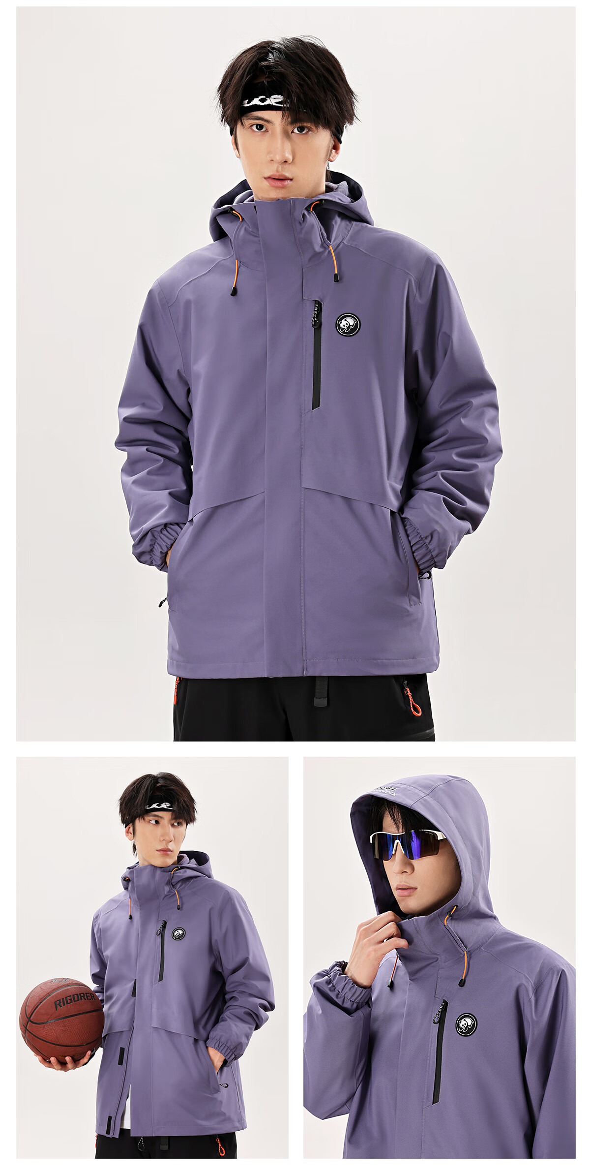 Panda Camel Series Women's Mountain Assault Jacket 3-in-1 Fleece Warm Hiking Coat Men's 1641 Blue, XS 24