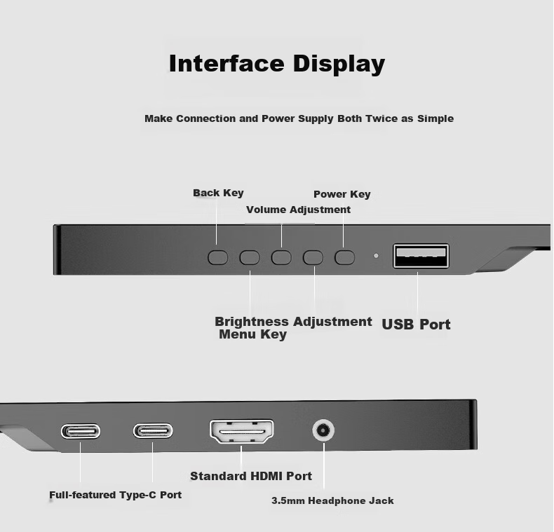 Eimio Portable Monitor, 18.5-Inch [100Hz High Refresh Rate], Display HDR, Computer Laptop Extension Screen, Switch/PS4/5 Mobile External Full-Screen E18U 11