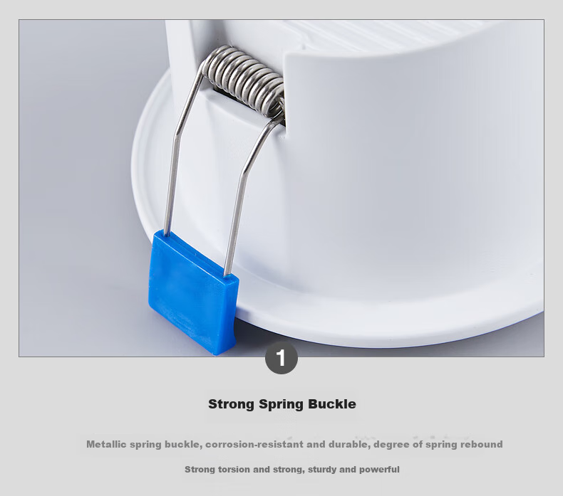 FSL Foshan Lighting LED Deep Anti-Glare Narrow-Frame Downlight, 2.5 Inch 6W High Color Rendering Ra90, Three-Stage Color Adjustment, Pressure-Cast Aluminum, Rouyue Series White Cup 18