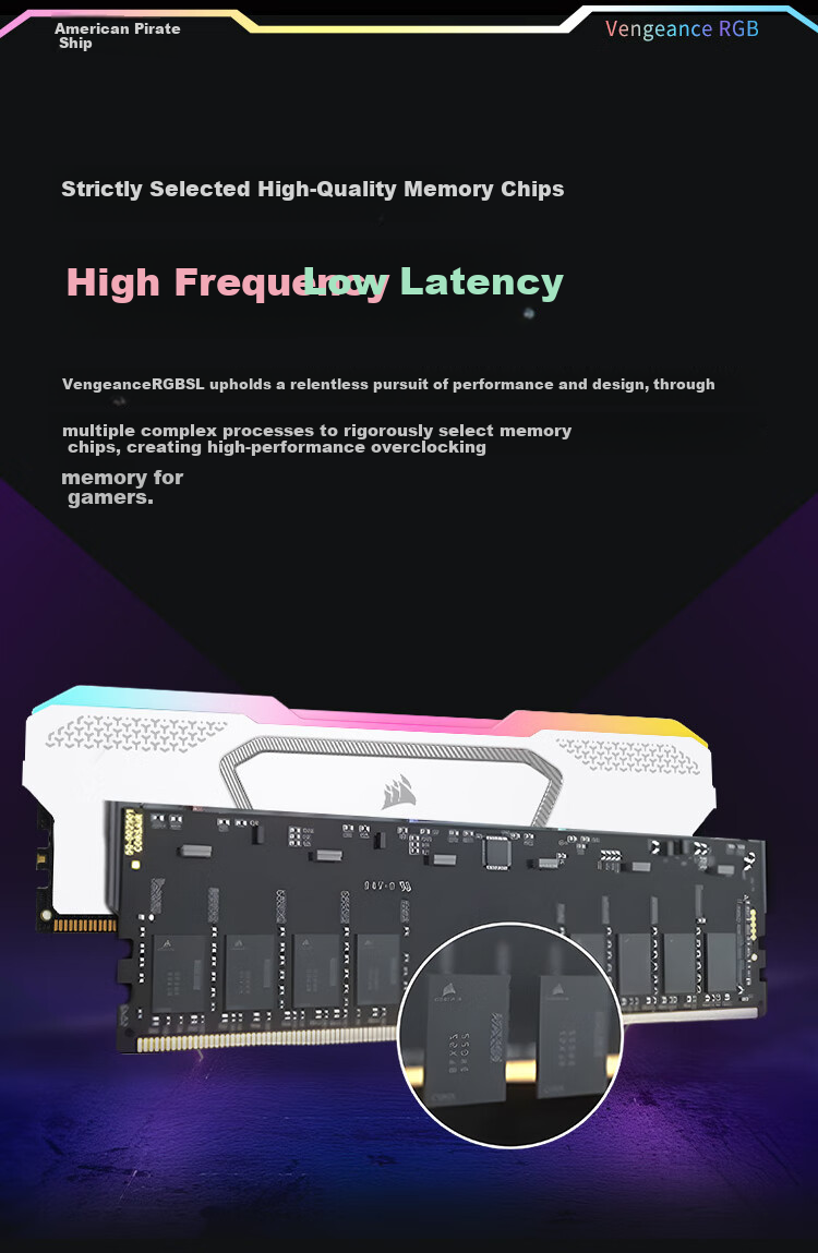 USCORSAIR 64GB (32G X 2) Kit, DDR5 6400 Desktop Memory Module, Vengeance RGB SL Light Bar, White, C32 3