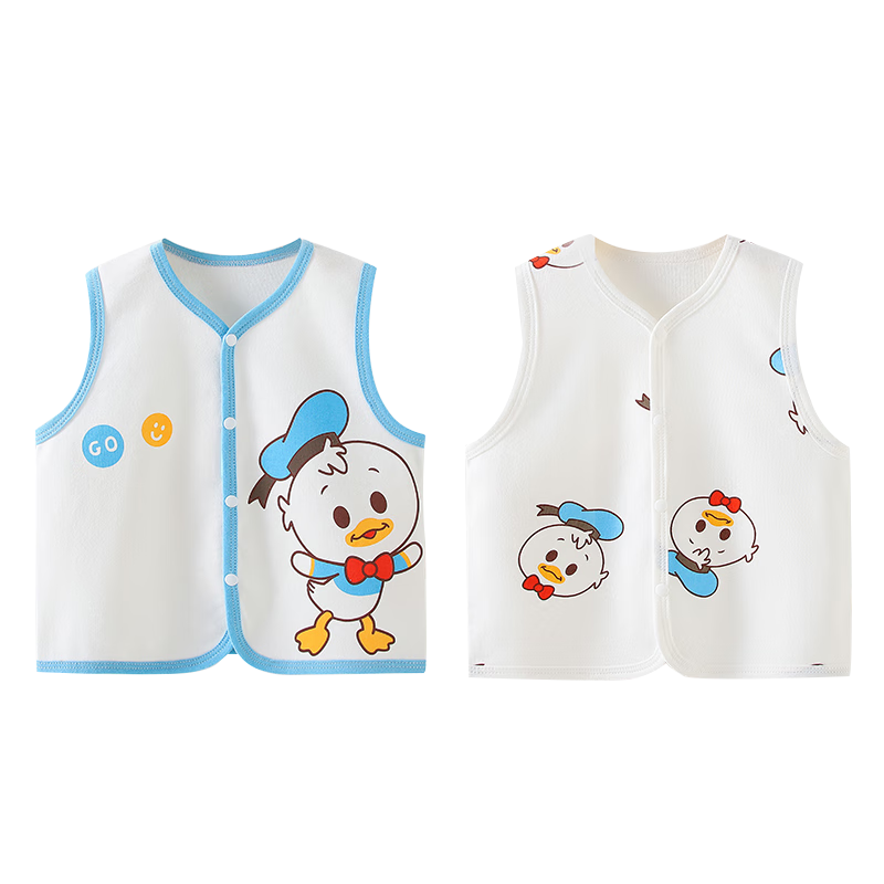 Disney 2-Piece Baby Vest Set Newborn Autumn Winter Cotton Sleeveless Shirt for Boys and Girls