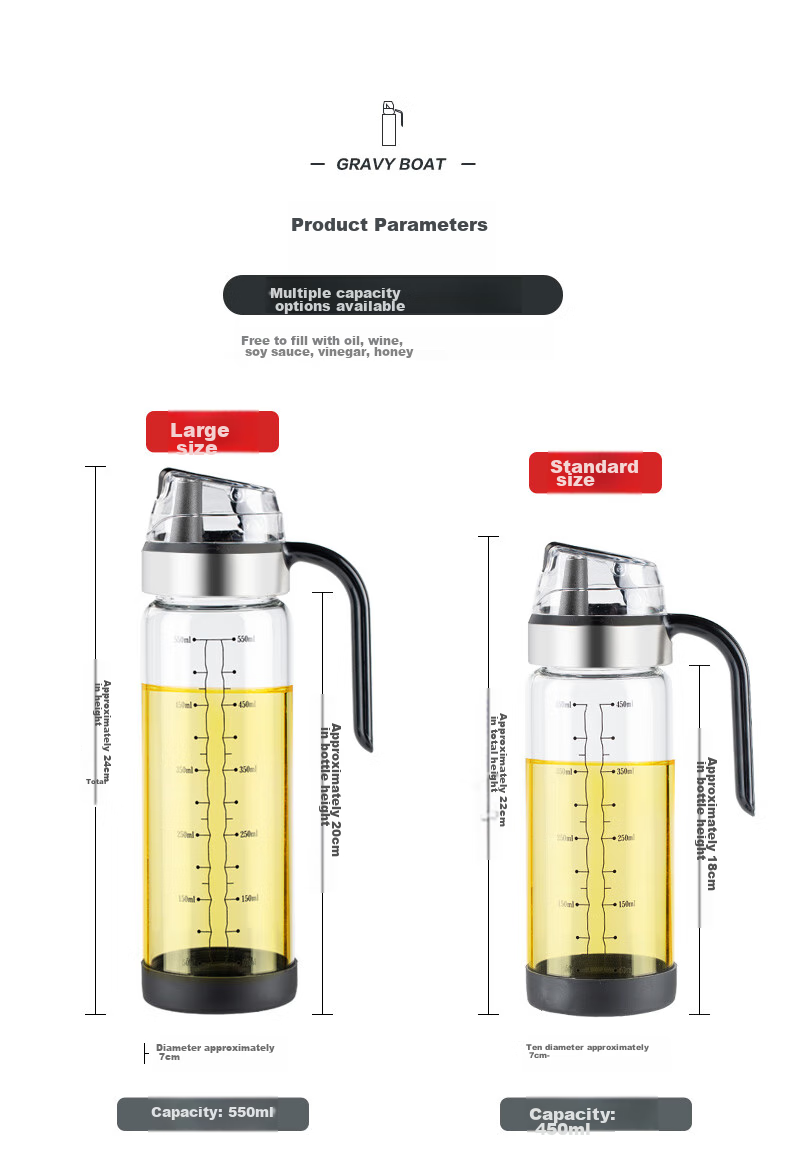 Newair Glass Oil Dispenser with Automatic Opening And Closing, Leak-Proof Kitchen Home Oil Bottle Container for Sesame Oil, Soy Sauce, Vinegar And Seasoning 14