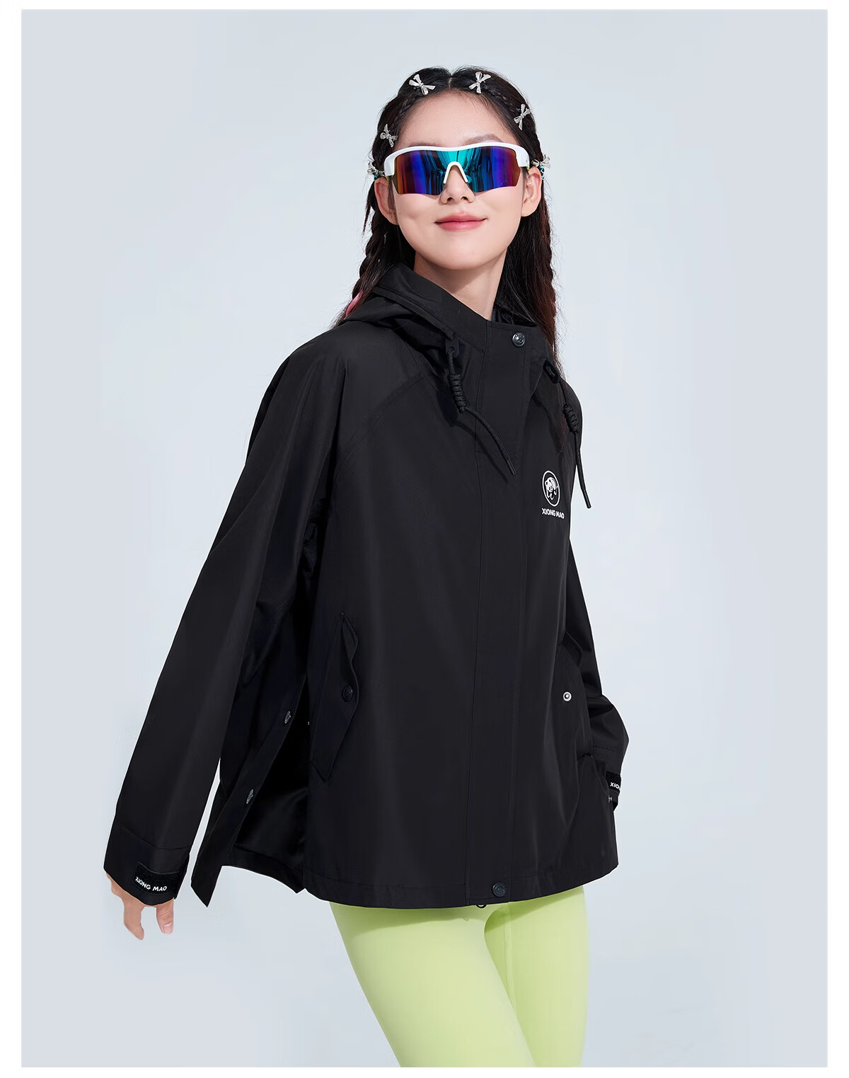 CAMEL Panda Series Women's Windbreaker Jacket, Outdoor Versatile Triple-Protection Hiking And Travel Coat B127 24
