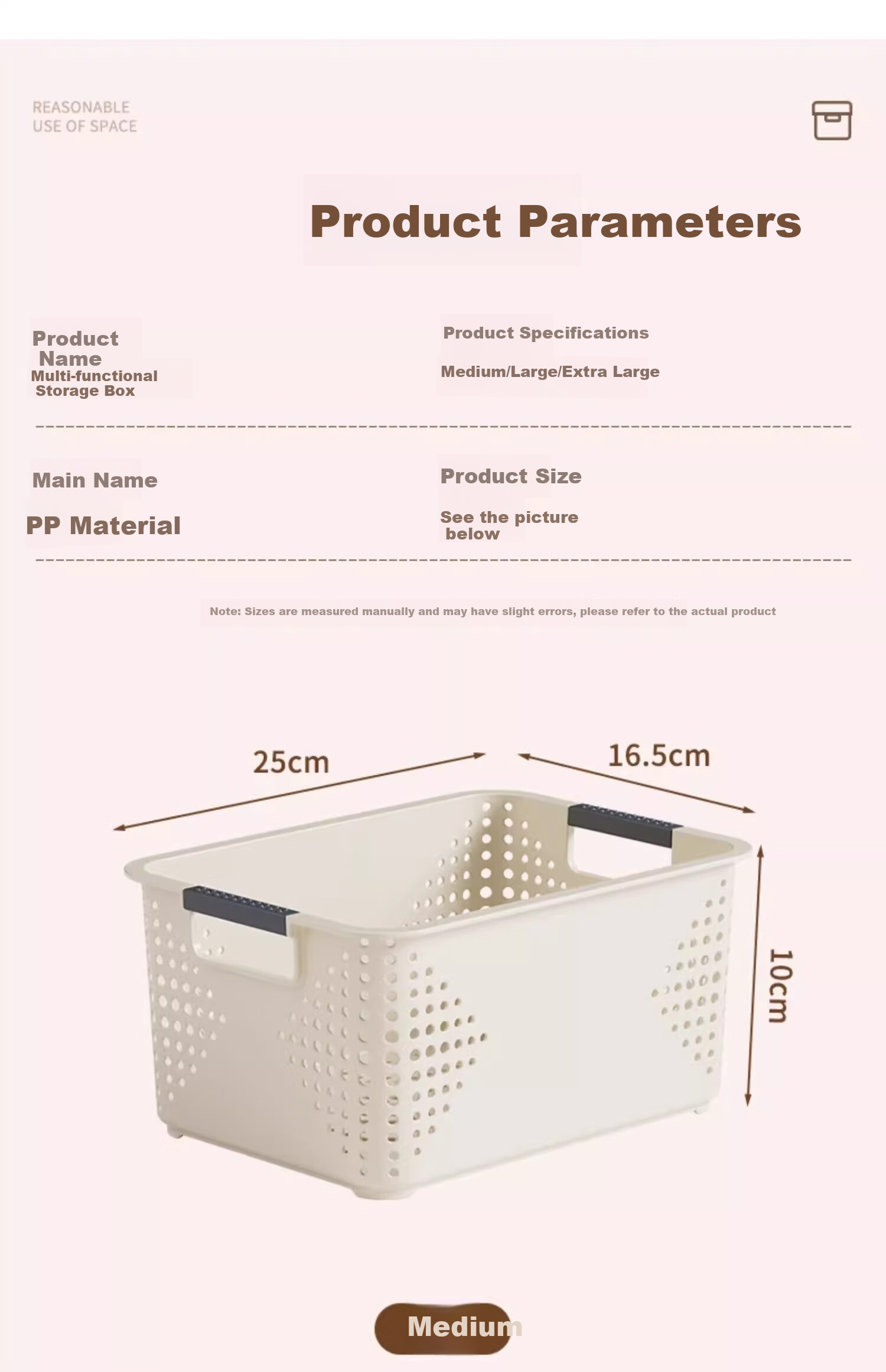 Jiadu Desktop Storage Box, Snack And Toy Organizer, Household Plastic Container, Kitchen Storage Basket, Miscellaneous Item Storage Bi 11
