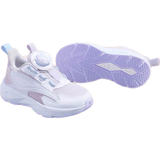 361° Children's Shoes, Kids' Running Shoes for All Seasons, Boys And Girls Aged 3-14, Versatile with Rotary Buckle, Lightweight Cushioning Running Shoes, Purple, Size 31