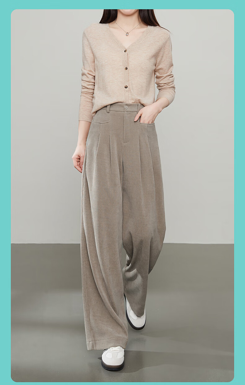 ESE-Y Wide-Leg Pants for Women, Spring 2025, High-Waisted Slimming Straight-Leg Glutinous Rice Pants, Black, Size 27 9