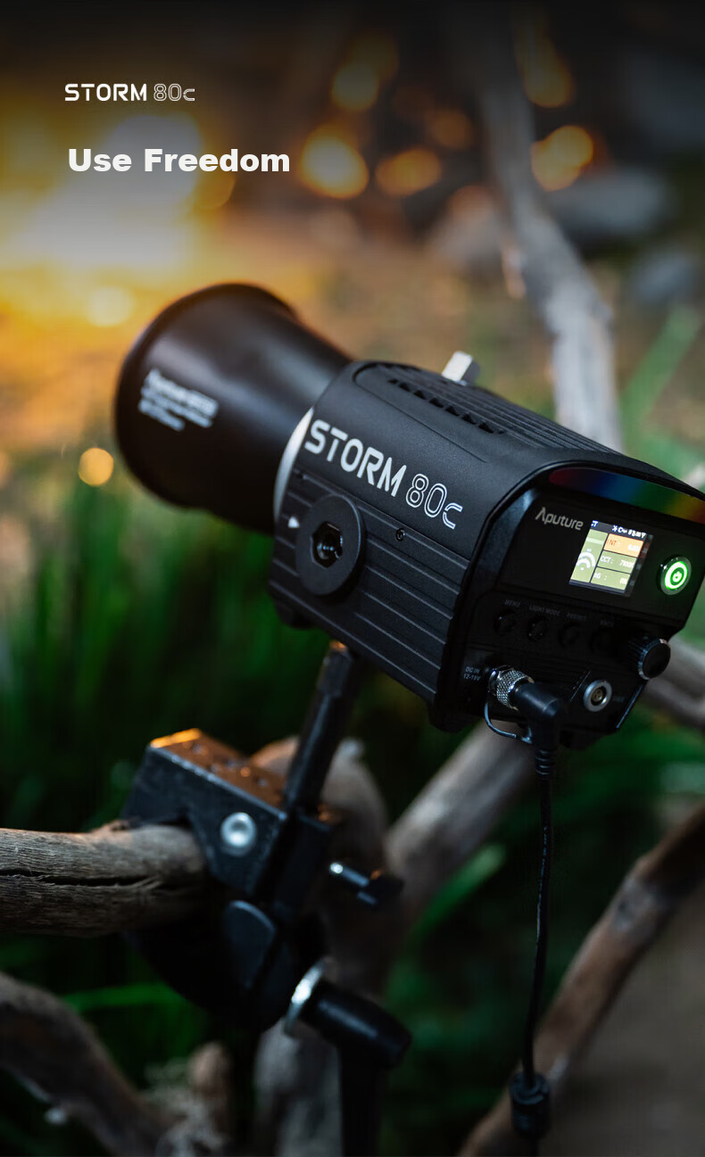 Aputure STORM 80c Portable Handheld Professional Fill Light for Live Streaming, Video Shooting, Comic Con, Portrait Photography, Outdoor Photography, BlAIR Color Mixing Full-Color Light 10