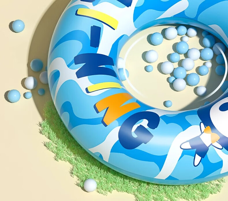 Li-Ning Swimming Ring for Children over 3 Years Old, Baby Life Buoy, Inflatable Thick Armpit Float Toy for Kids 6