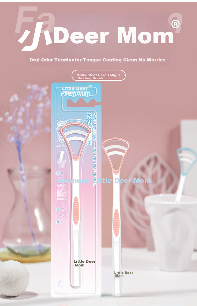 FAWNMUM Tongue Coating Cleaning Care Kit, Tongue Coating Cleaner, Tongue Brush, Tongue Scraping Tool, Tongue Cleaning Device 2