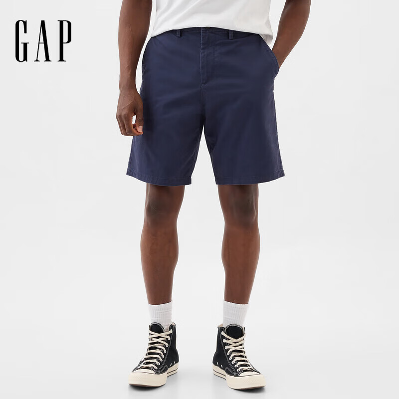 Gap Men's Classic Basic Twill Cotton Mid-Rise Straight Shorts Casual Pants US Version 866125
