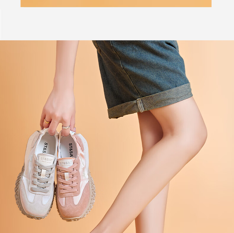 St&Sat Thick-Soled Training Shoes for Women, 2026 New Summer Style, Lightweight Breathable Soft-Soled Comfortable Non-Fatiguing Ballet Forrest Gump Sneakers 6
