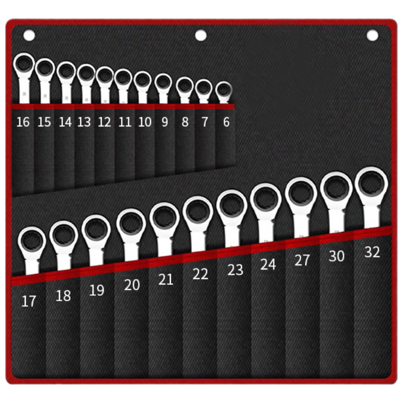 Fengshang Wrench Set 22-Piece Open-End and Combination Repair Tools 6mm-32mm Quick-Adjust Wrench for Car Maintenance