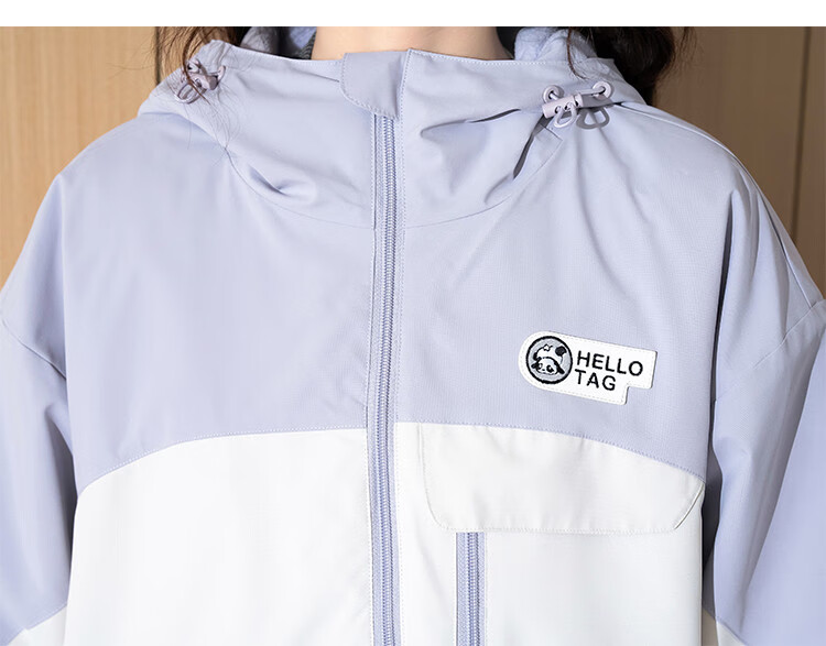 TonLion 2026 Spring Autumn New Hooded Patchwork Workwear Jacket Women Loose Casual Sports Style Top 11