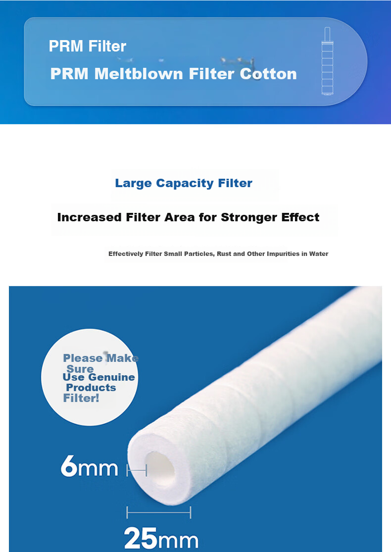 Aroma Sense Pressurized Filtered Shower Head Chlorine Removal Water Purifier Korean Imported PR9000 Carbon Cartridge Set 6