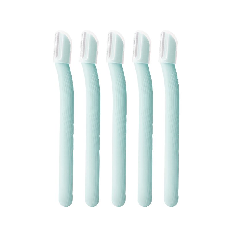 UPLUS Stainless Steel Small Blade Dense Tooth Protective Eyebrow Razor 5pcs Eyebrow Shaver Razor Blade Hair Removal Knife