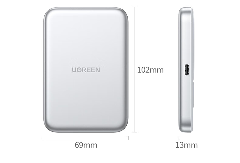 UGREEN Magnetic Hard Drive Enclosure 2230/2280 M.2 NVMe Portable SSD Enclosure Compatible with IPhone 17 Pro, Laptop MacBook External SSD Expansio 30