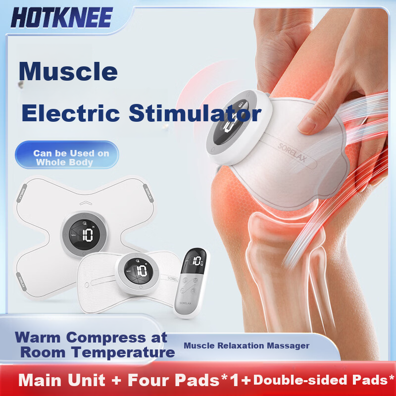 HOT KNEE Electrical Muscle Stimulation Device for Post-Surgery Muscle Recovery, Muscle Relaxation Massage And Fascia Taping