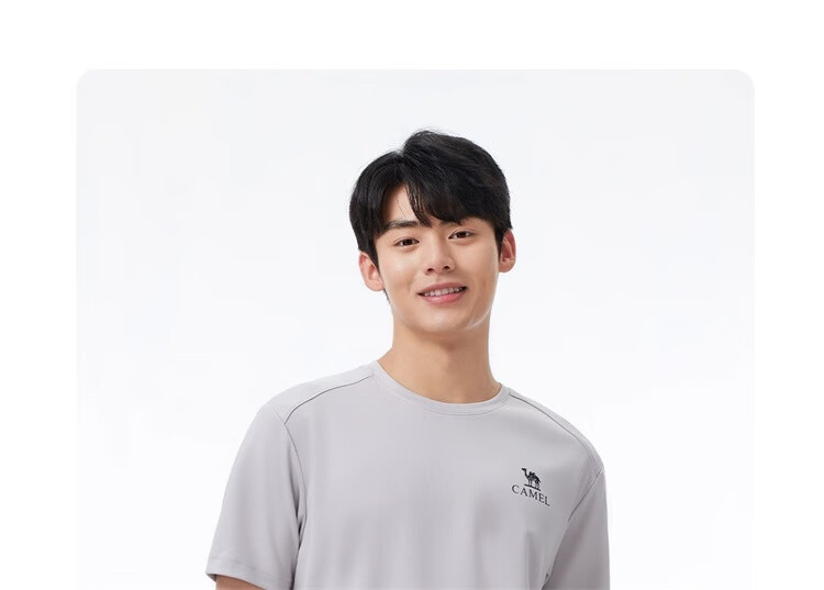 CAMEL Outdoor Quick-Dry T-Shirt, Summer Short-Sleeve Round Neck Mesh Breathable Sports Tee A15BAVV051A 26