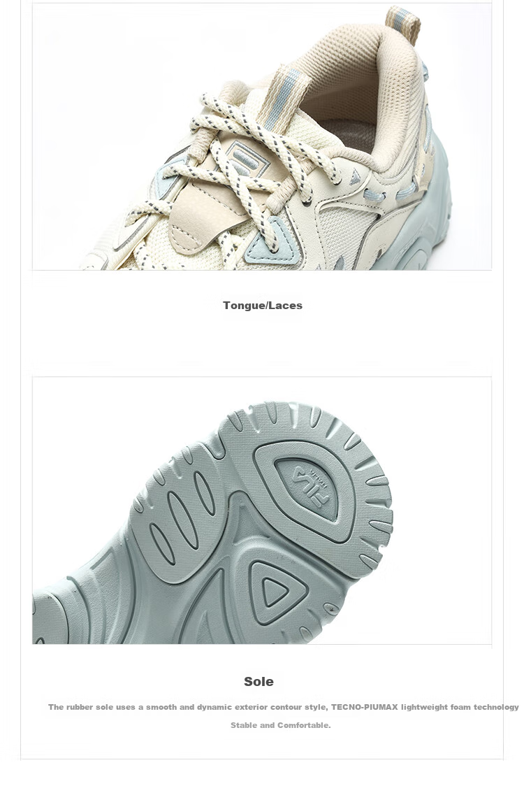 FILA Official Cat Paw Shoes 4th Generation Women's Dad Shoes Retro Casual Sports Shoes 29