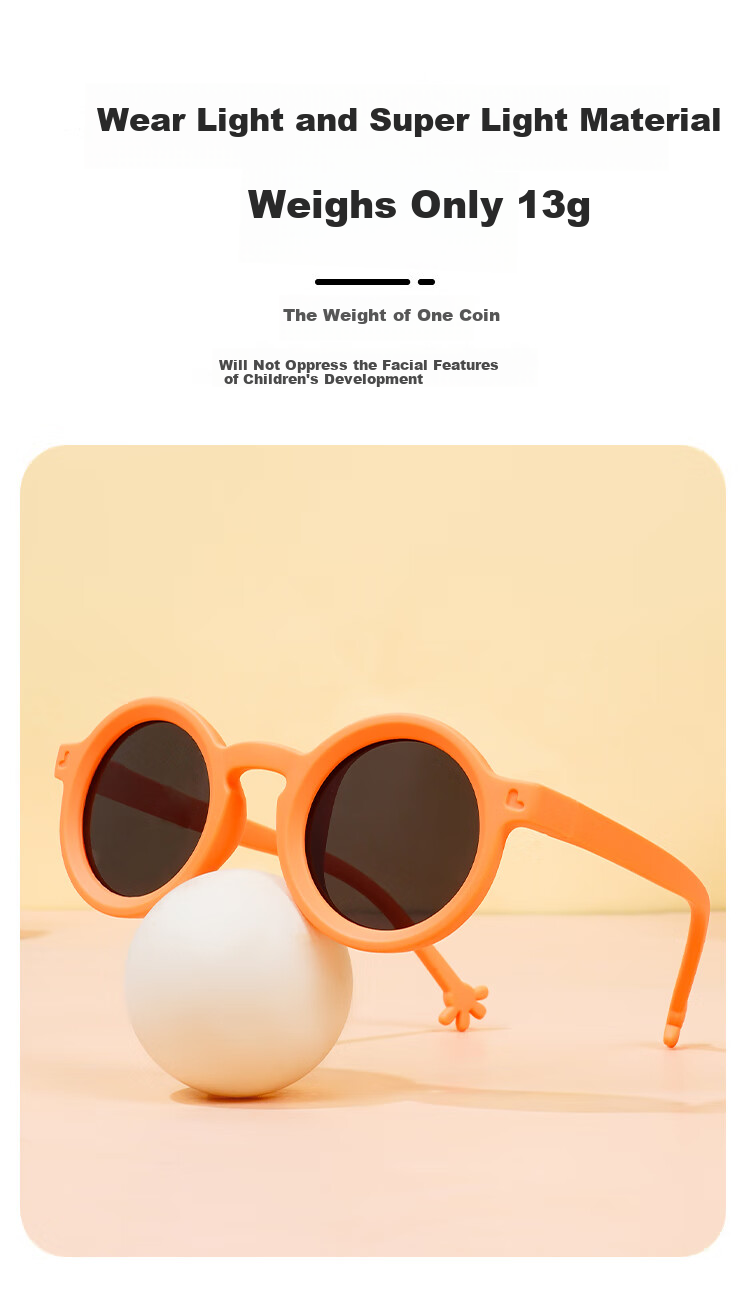 Angelamiao Children's Sunglasses, Kids' Sunglasses for Boys And Girls, UV Protection, Cartoon Cute Baby Glasses, Back to School 3