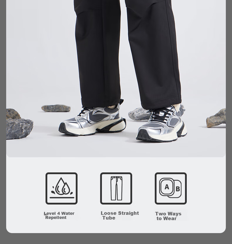 CAMEL Men's Cargo Pants, Wide-Leg Style, Wang Junkai's Same Style, Spring And Summer Soft Shell Straight-Leg Casual Trousers M14CAWI644 3