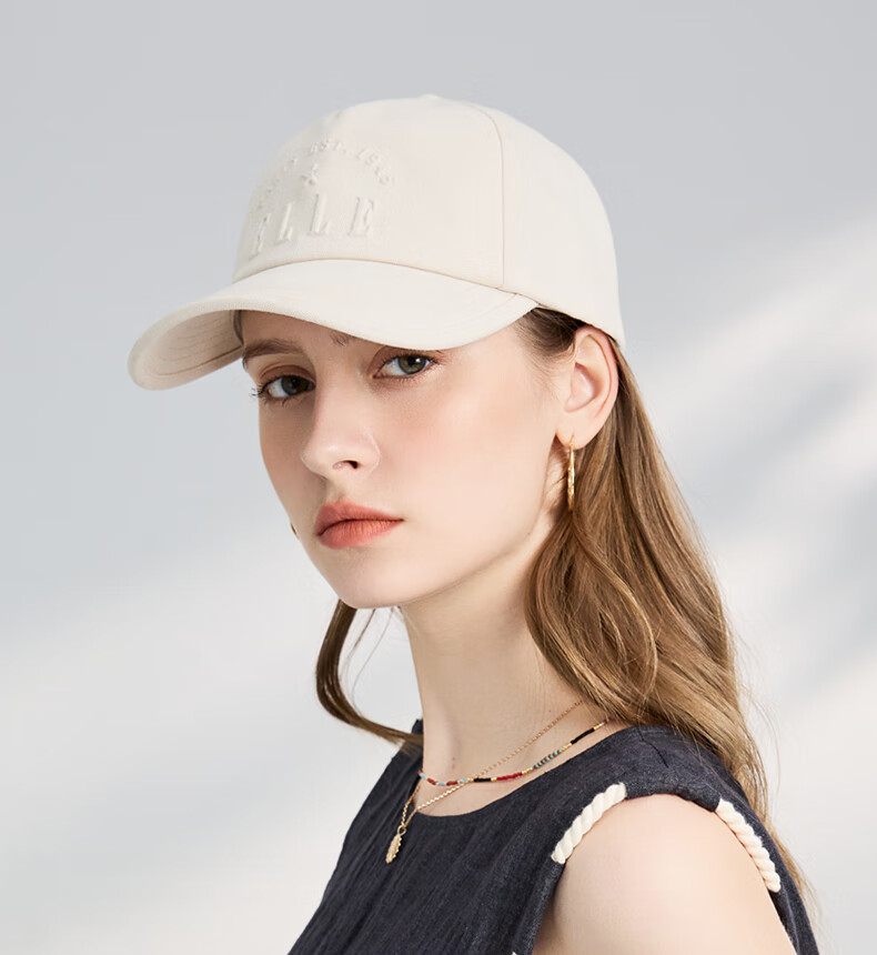 ELLE Sunscreen Baseball Cap Women Outdoor Sunshade Hat Men Couple Adjustable Large Head Pure Cotton Duckbill Gift 2