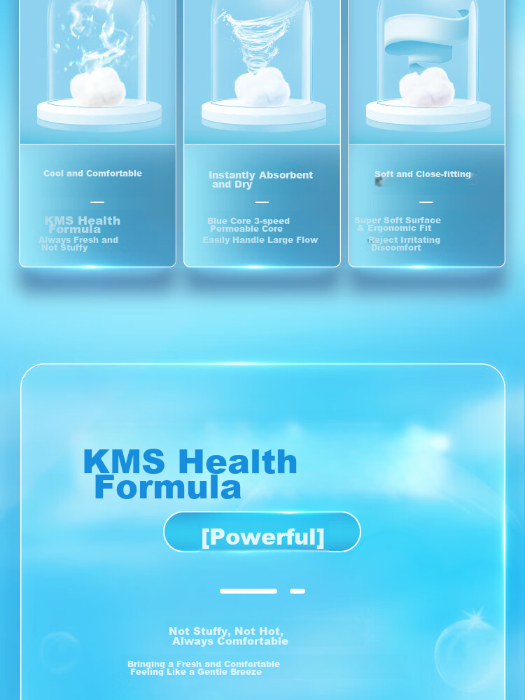 ABC KMS Thin Healthy Formula Ultra-Thin Breathable Day And Night Sanitary Napkin Set Sold by JD 8 Packs 63 Pieces 4