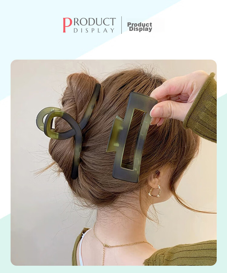 CHIMERA 2-Piece Shower Hair Clip, Elegant Shark-Shaped Hair Claw for Back of Head, Hair Barrette, Hair Accessory for Wome 11