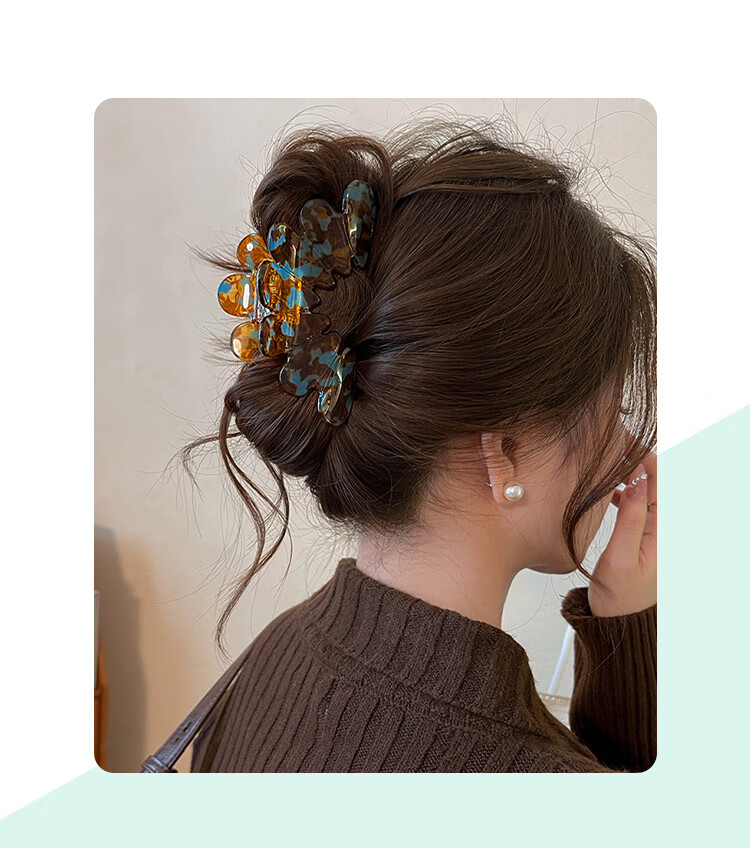 CHIMERA Hair Clip Back Hair Bun Claw Clip Elegant Petal Hair Claw Shark Clip Hair Accessories for Women Birthday Gift 1