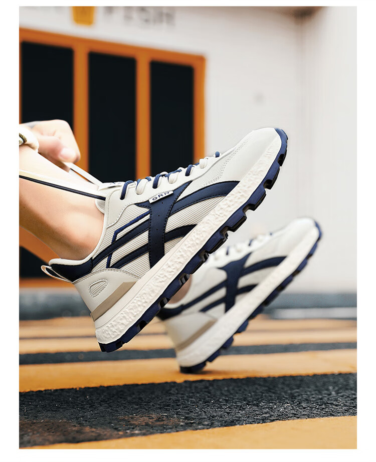 Guirenniao Men's Retro Running Shoes Casual Sneakers 2025 Thick Sole Cushioning Mesh Sports Dad Shoes Beige/Tea Brown Size 40 14