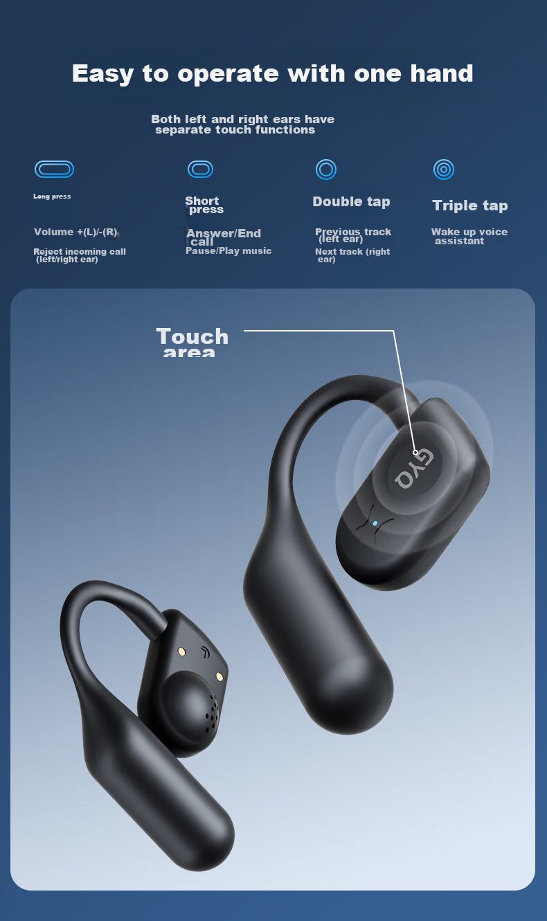 Guiyin [2026 New Model] Bluetooth Earphones, Over-Ear Wireless Non-Bone Conduction Clip-On Sports Running Music Noise-Cancelling + Ultra-Long Battery Life, Comfortable for Ears, No Pain, Invoice Available 16