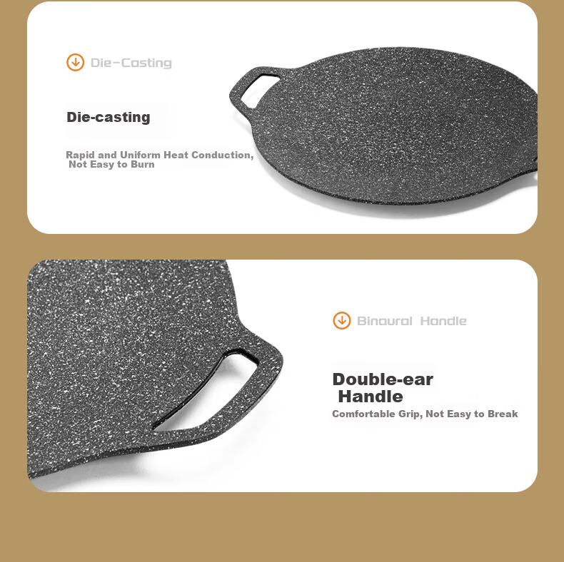E-Rover Tea Brewing Tray, Grill Pan, Barbecue Plate, Korean-Style Grilled Meat Pan, Portable Stove Maifan Stone Grilling Pot 20